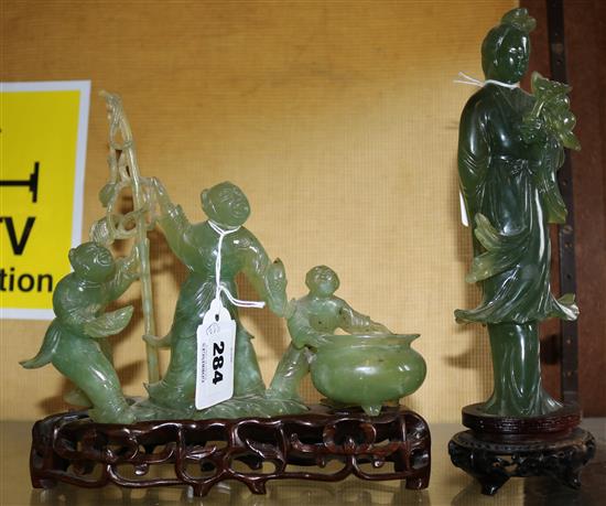 Chinese hardstone figures(-)